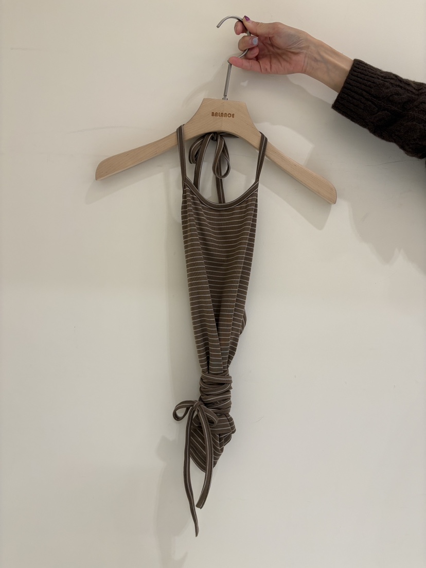 BALANCE東大門直郵女士新品休閑推薦真品吊帶背心露背無袖BALANCE吊帶/背心圖色2米色