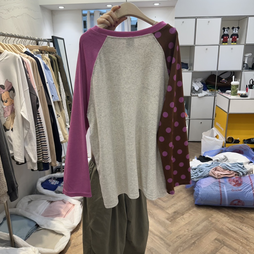 DE LINE東大門實拍女裝新品熱賣時尚休閑真品人氣長袖T恤DE LINE長袖T恤