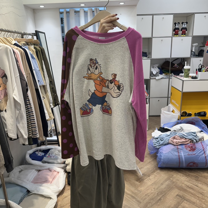 DE LINE東大門實拍女裝新品熱賣時尚休閑真品人氣長袖T恤DE LINE長袖T恤圖色3
