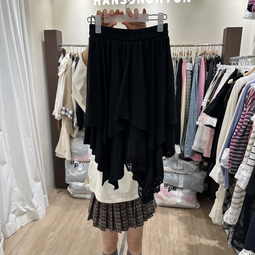 HANSUNGHYUN東大門代購女士新品真品半身裙中短裙蕾絲雙層HANSUNGHYUN半身裙/中短裙