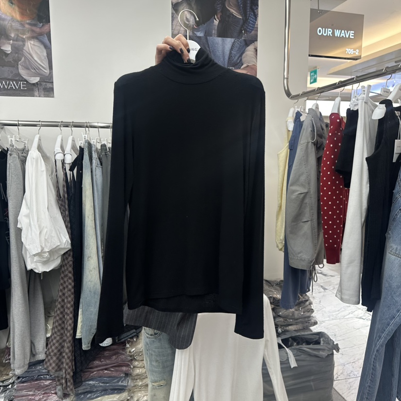 OURWAVE/OUR ROOM東大門直郵女士新品休閑熱賣長袖T恤高領OURWAVE/OUR ROOM長袖T恤圖色4