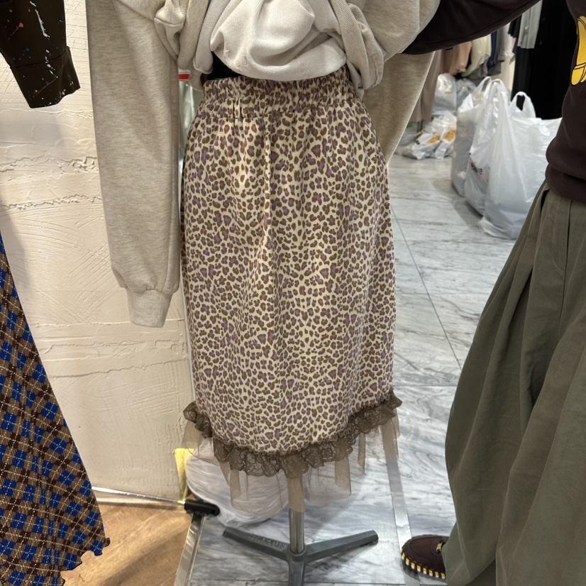 DE LINE韓國代購女士新款時尚真品休閑半身裙中短裙豹紋DE LINE半身裙/中短裙圖色1