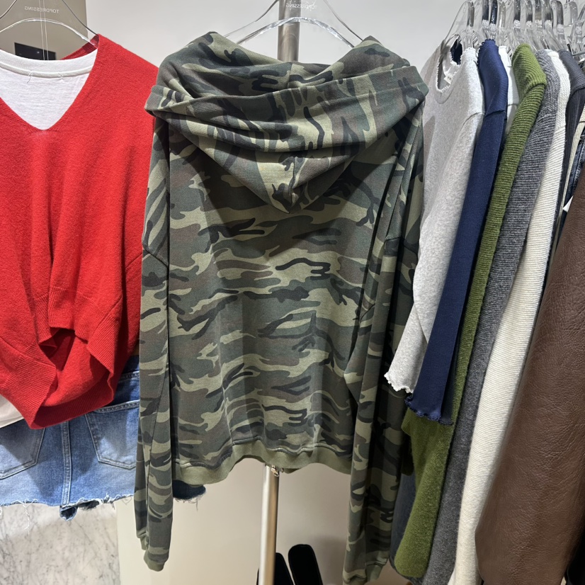TOPDRESSING東大門直郵女士新品人氣休閑衛衣拉鏈連帽衫迷彩TOPDRESSING衛衣