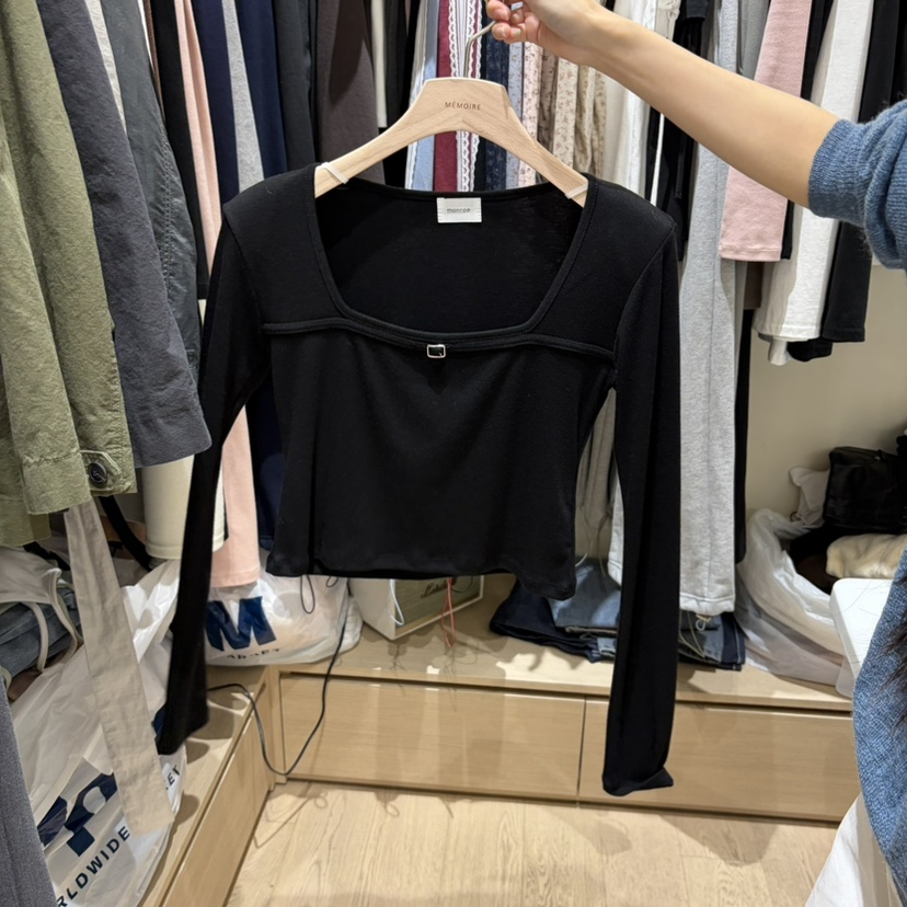 MONROE韓國直郵女裝新品休閑人氣熱賣推薦真品時尚長袖T恤MONROE長袖T恤圖色2