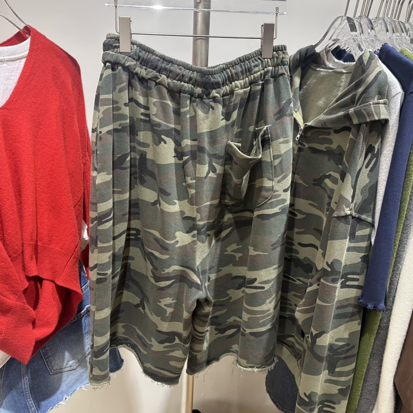 TOPDRESSING韓國直郵女裝新款推薦人氣時尚短褲闊腿褲迷彩TOPDRESSING短褲
