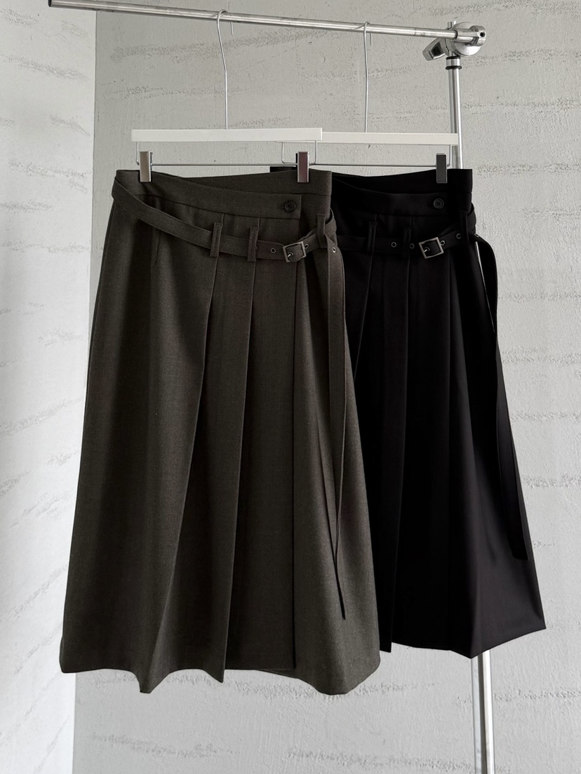 URBANE cloth韓國代購女裝新款時尚休閑半身裙中短裙系帶URBANE cloth半身裙/中短裙