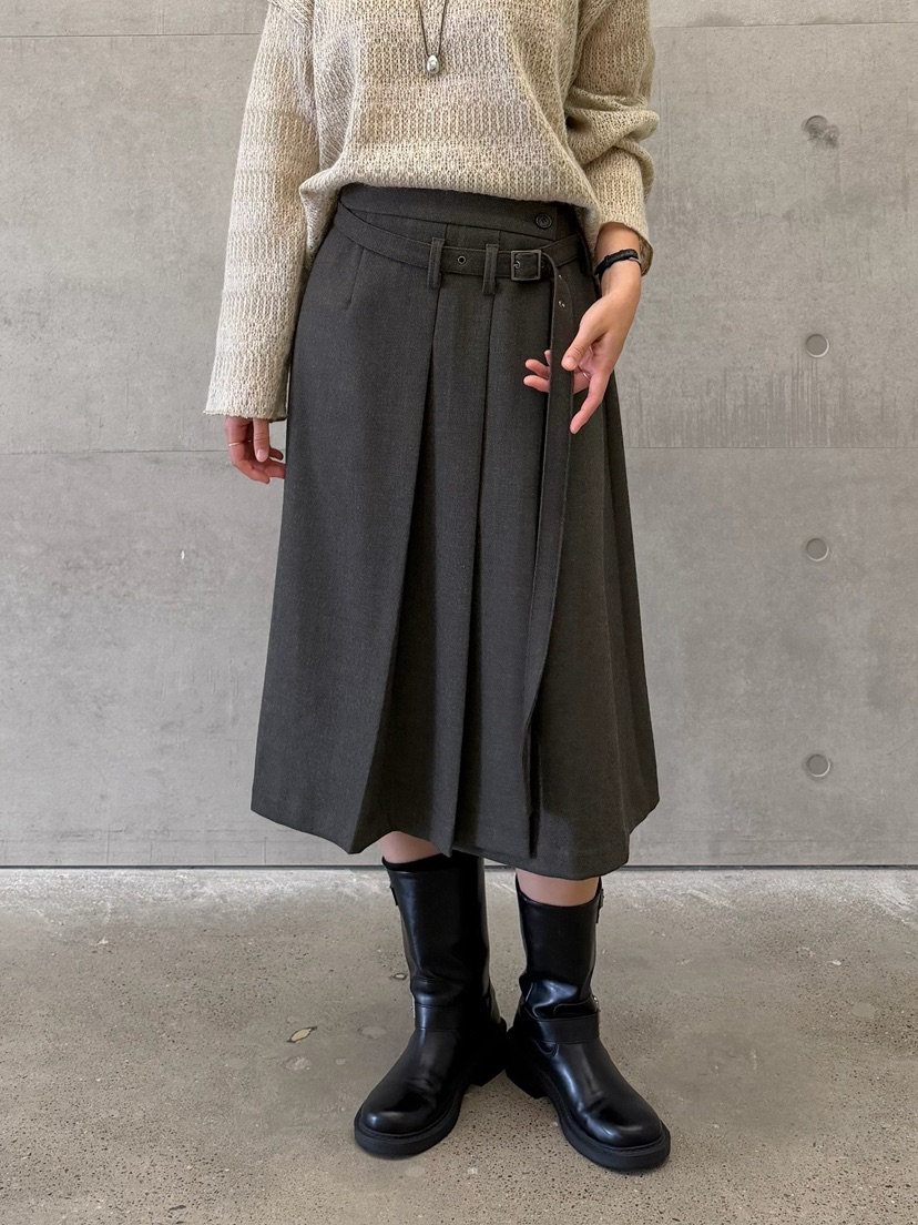 URBANE cloth韓國代購女裝新款時尚休閑半身裙中短裙系帶URBANE cloth半身裙/中短裙