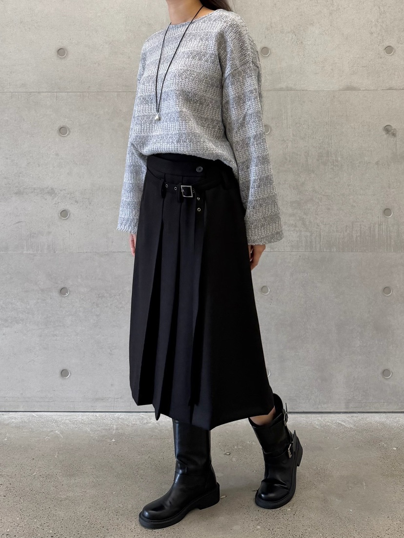 URBANE cloth韓國代購女裝新款時尚休閑半身裙中短裙系帶URBANE cloth半身裙/中短裙