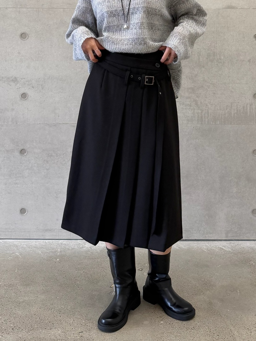 URBANE cloth韓國代購女裝新款時尚休閑半身裙中短裙系帶URBANE cloth半身裙/中短裙