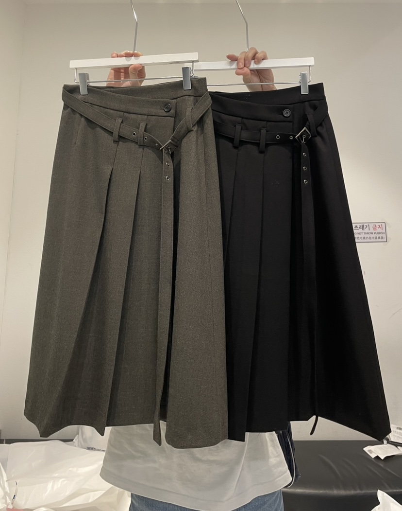 URBANE cloth韓國代購女裝新款時尚休閑半身裙中短裙系帶URBANE cloth半身裙/中短裙