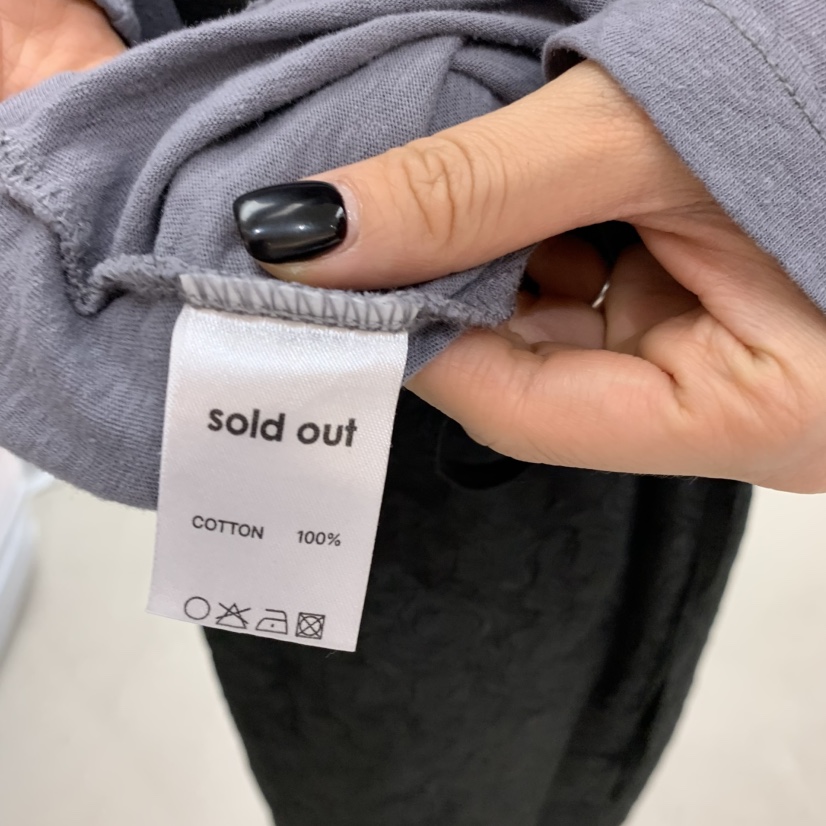 SOLD OUT東大門代購女士新款休閑時尚人氣真品長袖T恤復古SOLD OUT長袖T恤