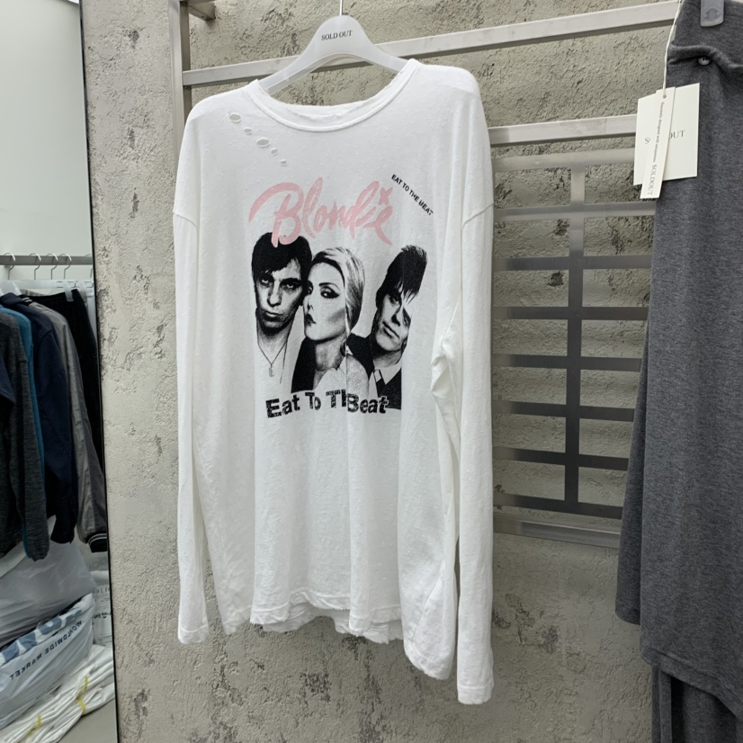 SOLD OUT東大門代購女士新款休閑時尚人氣真品長袖T恤復古SOLD OUT長袖T恤圖色1