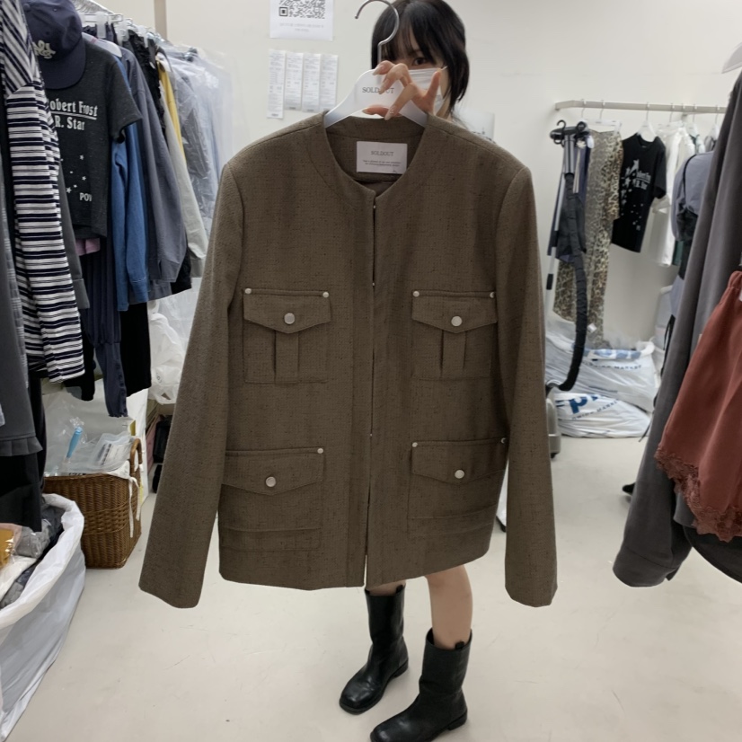 SOLD OUT韓國代購女裝新品時尚推薦人氣熱賣休閑真品夾克SOLD OUT夾克圖色2