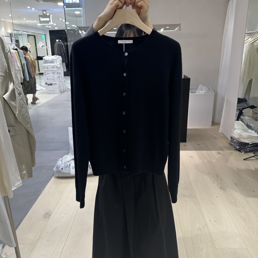 REHE韓國直郵女裝新品熱賣推薦真品人氣開衫羊絨圓領開衫REHE開衫圖色4