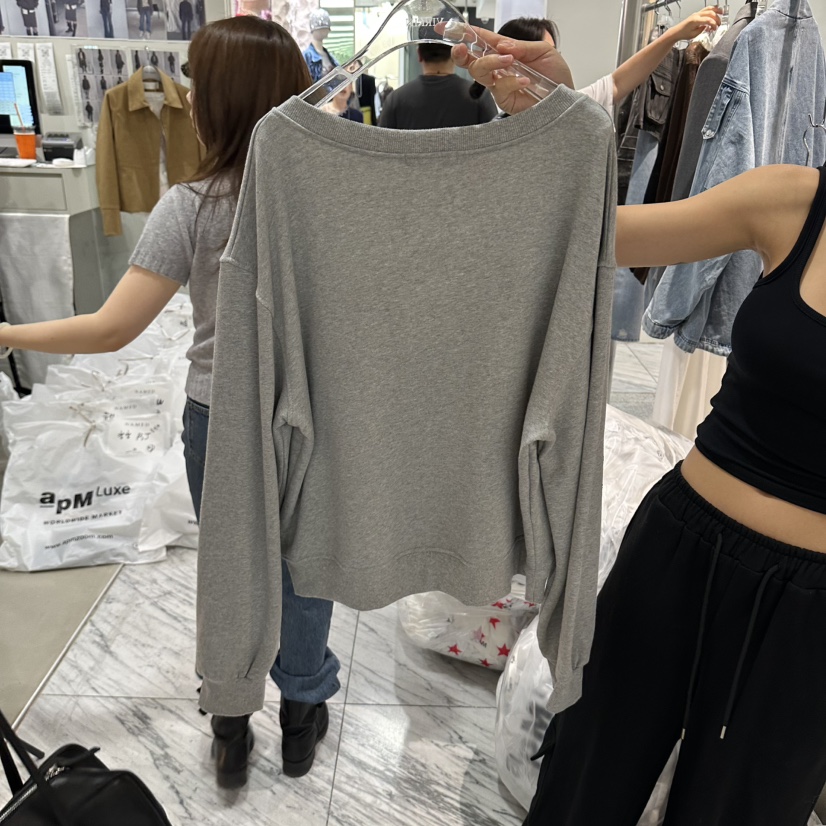 VIRKIN東大門代購女裝新品推薦人氣熱賣時尚休閑衛衣V領蕾絲VIRKIN衛衣