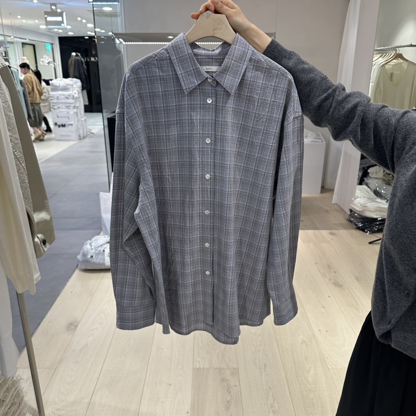 REHE東大門直郵女裝新款休閑真品人氣熱賣襯衫蕾絲衫格子REHE襯衫/蕾絲衫圖色1