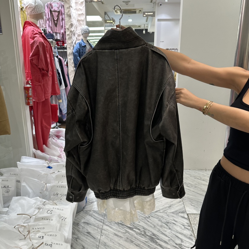 VIRKIN東大門代購女裝新品熱賣時尚休閑夾克不含內搭水洗VIRKIN夾克