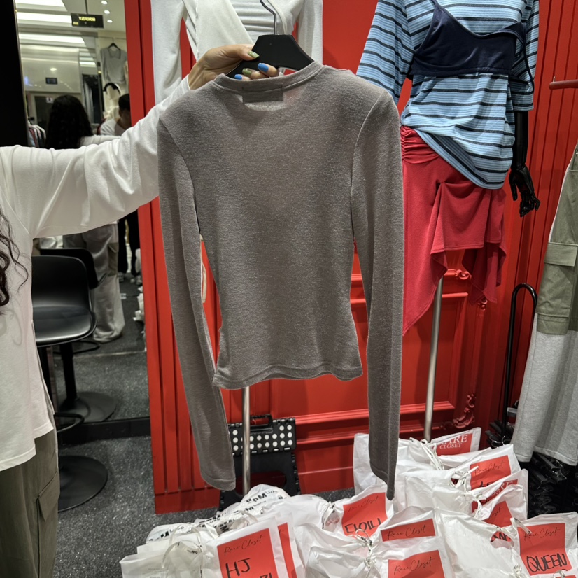 RARE CLOSET東大門代購女士新品真品熱賣人氣長袖T恤假兩件RARE CLOSET長袖T恤