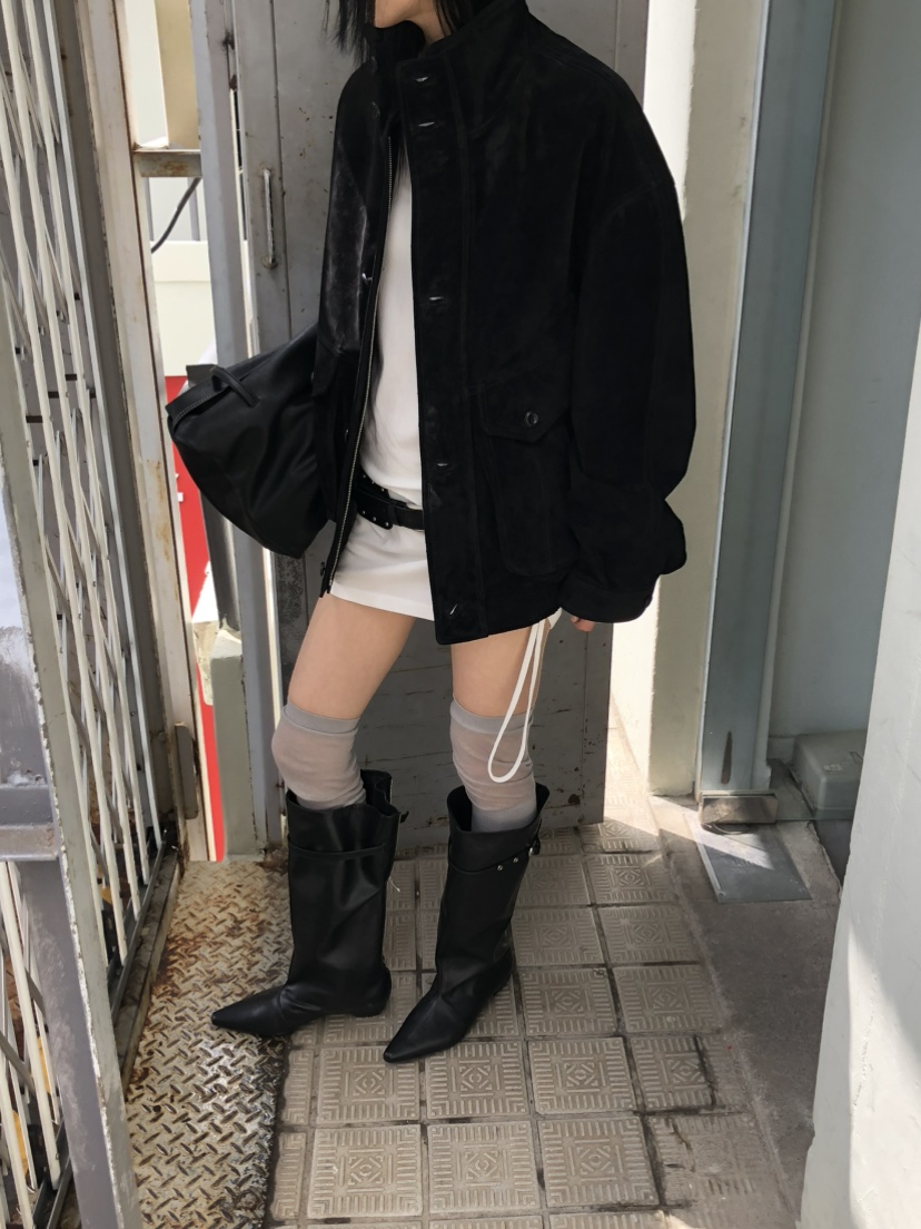 MOVENNE韓國代購女士新款休閑推薦真品時尚熱賣夾克絨面革MOVENNE夾克