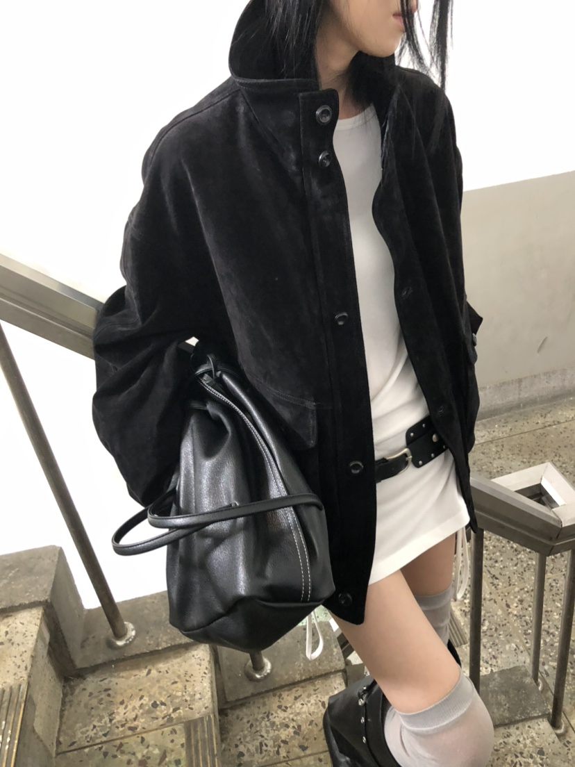 MOVENNE韓國代購女士新款休閑推薦真品時尚熱賣夾克絨面革MOVENNE夾克