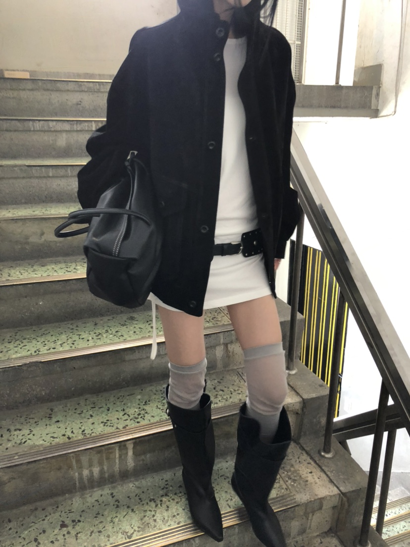 MOVENNE韓國代購女士新款休閑推薦真品時尚熱賣夾克絨面革MOVENNE夾克