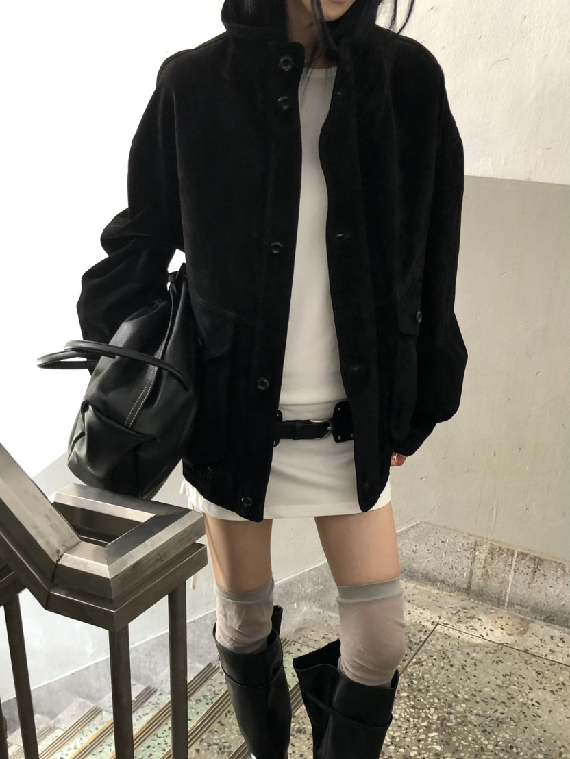 MOVENNE韓國代購女士新款休閑推薦真品時尚熱賣夾克絨面革MOVENNE夾克