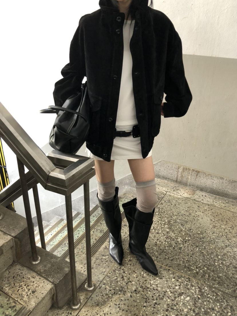 MOVENNE韓國代購女士新款休閑推薦真品時尚熱賣夾克絨面革MOVENNE夾克