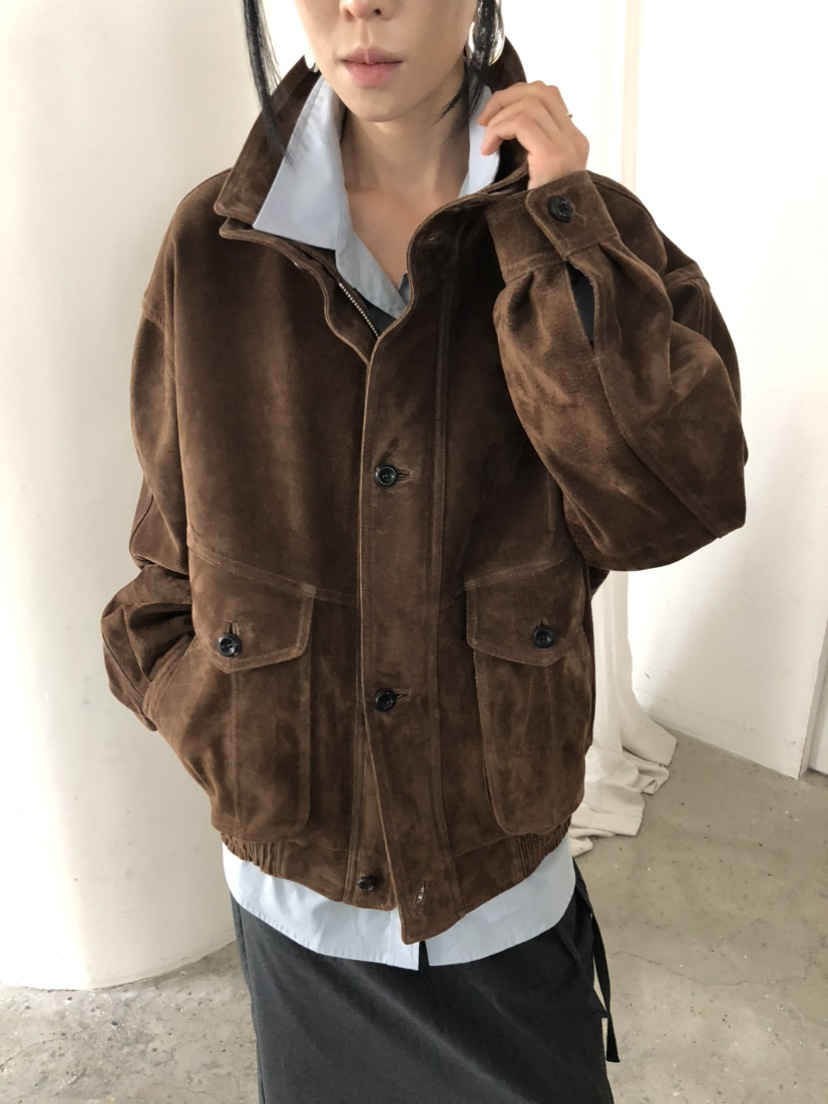 MOVENNE韓國代購女士新款休閑推薦真品時尚熱賣夾克絨面革MOVENNE夾克