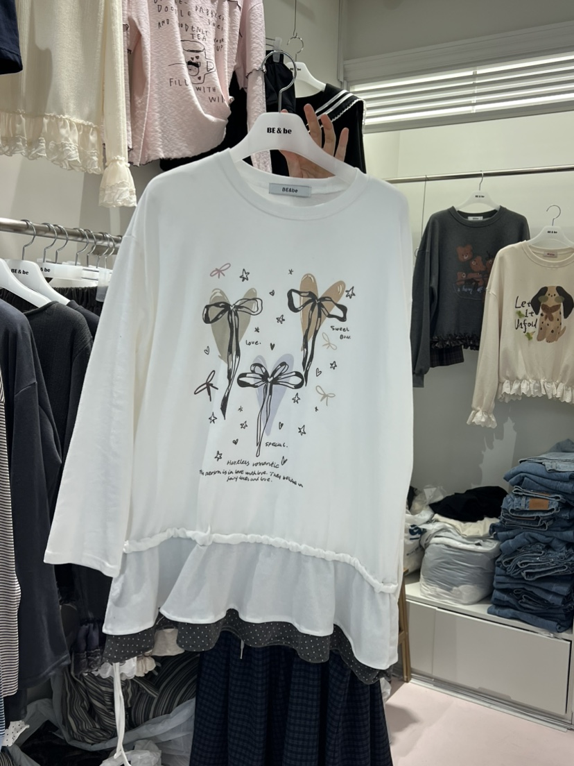 BE&amp;BE韓國代購女裝新款人氣休閑推薦真品連衣裙絲帶BE&be連衣裙圖色1