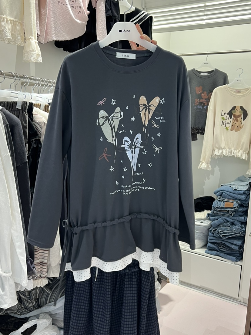 BE&amp;BE韓國代購女裝新款人氣休閑推薦真品連衣裙絲帶BE&be連衣裙圖色2