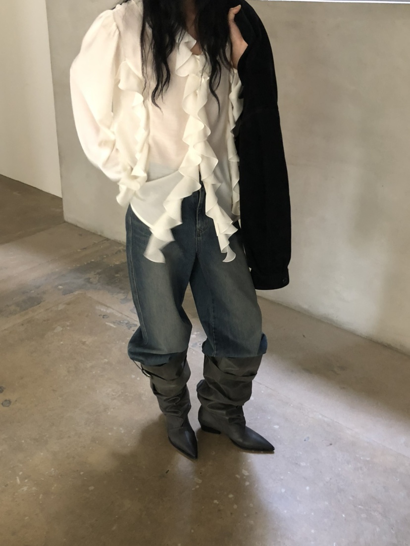 MOVENNE韓國代購女士新品休閑熱賣真品人氣牛仔褲水洗牛仔布MOVENNE牛仔褲