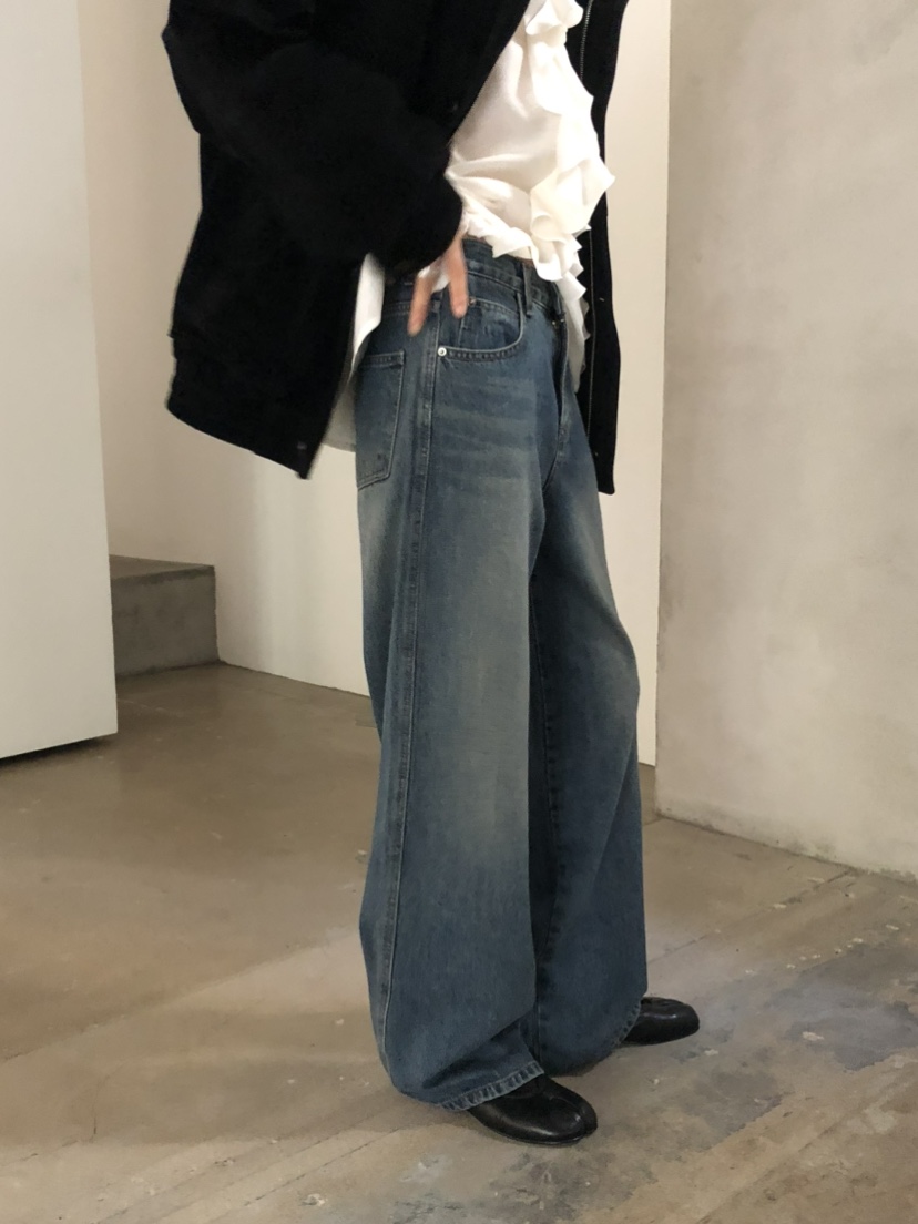 MOVENNE韓國代購女士新品休閑熱賣真品人氣牛仔褲水洗牛仔布MOVENNE牛仔褲