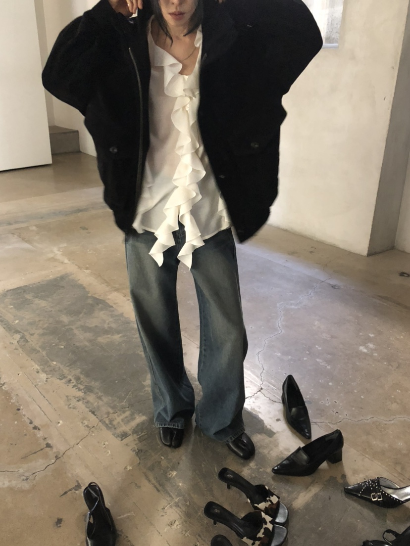MOVENNE韓國代購女士新品休閑熱賣真品人氣牛仔褲水洗牛仔布MOVENNE牛仔褲