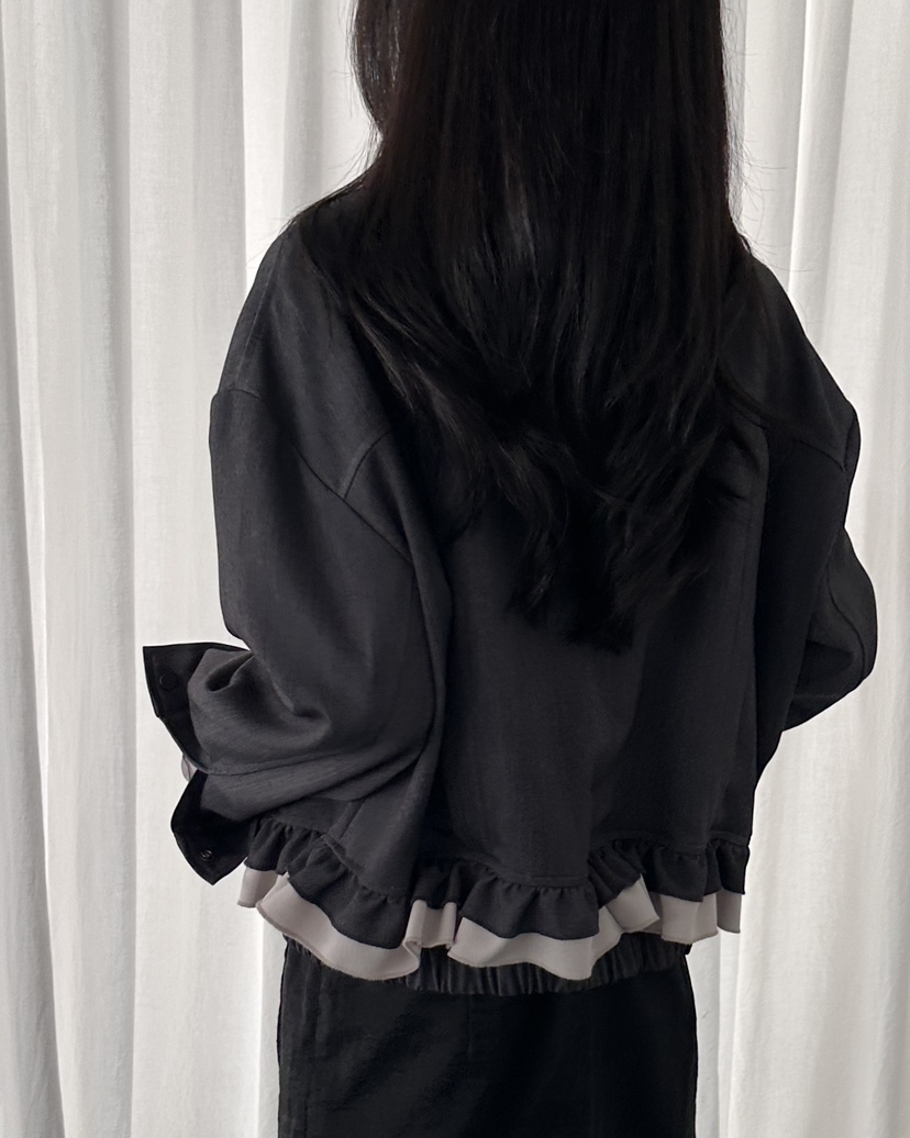 HOWDY/FACT THE NERD韓國直郵女士新款人氣推薦夾克褶邊HOWDY/FACT THE NERD夾克