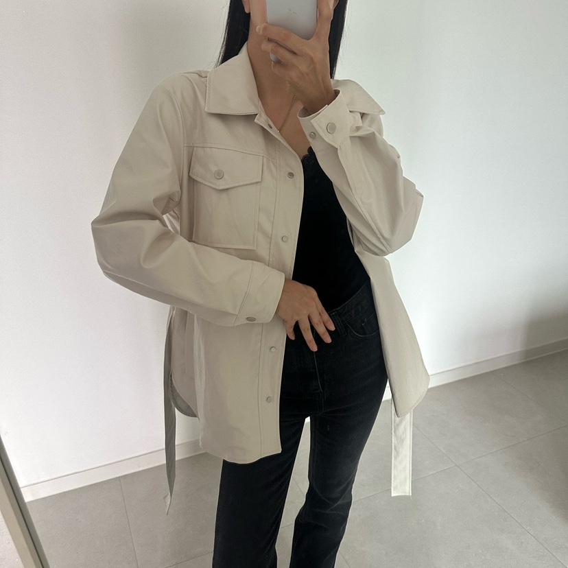 SOUIT東大門代購女士新款推薦時尚人氣休閑熱賣皮衣含腰帶SOUIT by mabel皮衣圖色2