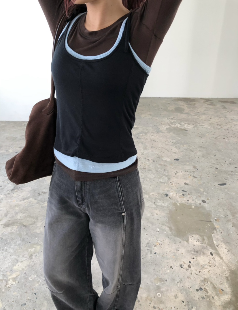 OPHEL WOOD東大門實拍女士新品真品休閑時尚人氣套裝無袖OPHEL WOOD套裝