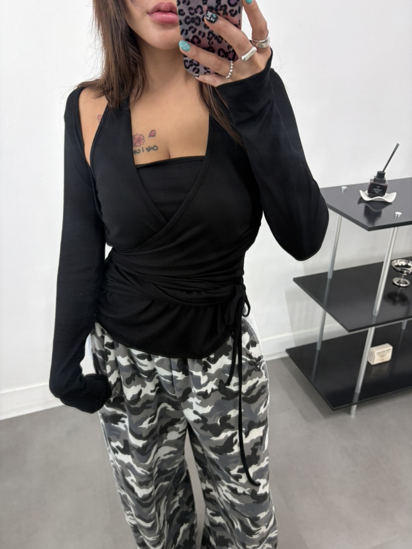 TIPSY東大門實拍女士新品時尚休閑推薦人氣長袖T恤不含內搭TIPSY長袖T恤