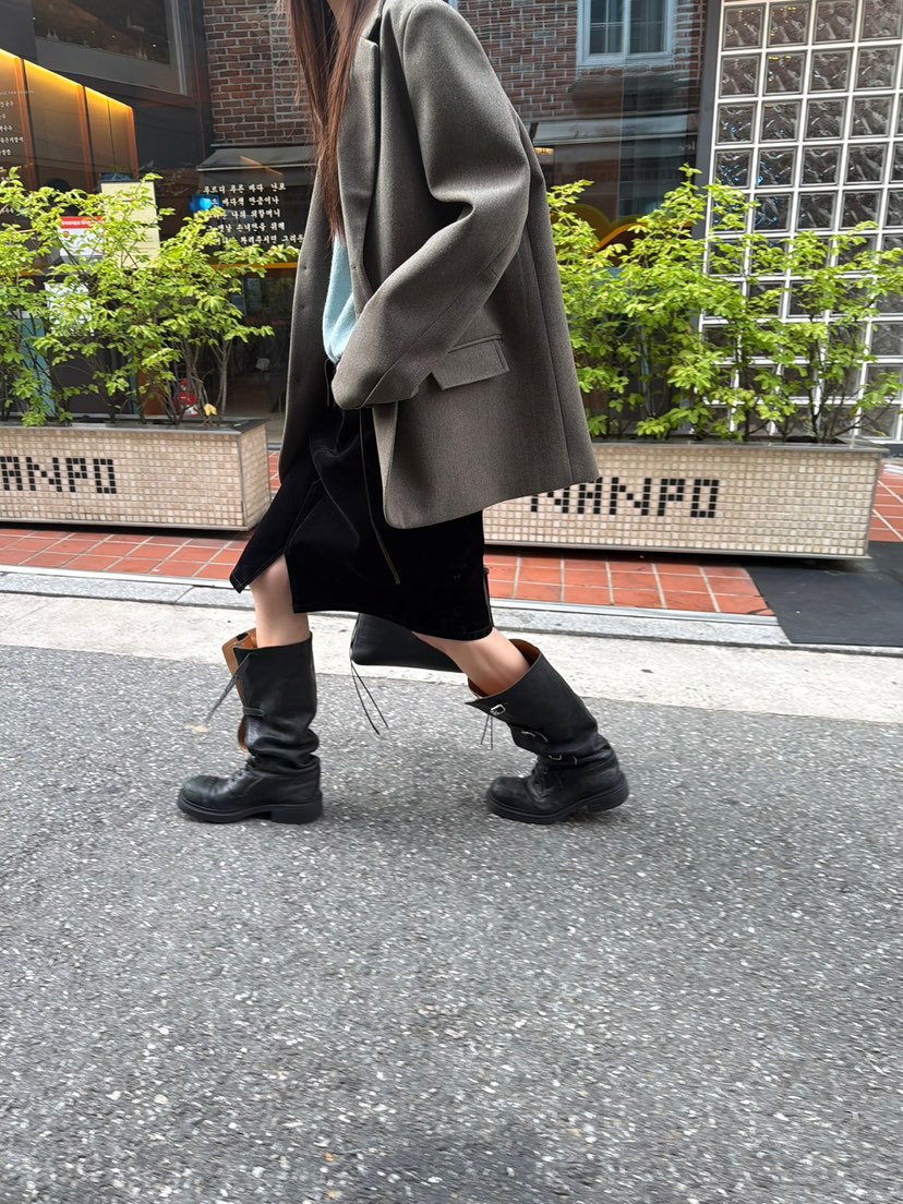 MINIMUZE東大門直郵女士新品熱賣休閑半身裙中短裙天鵝絨MINIMUZE半身裙/中短裙