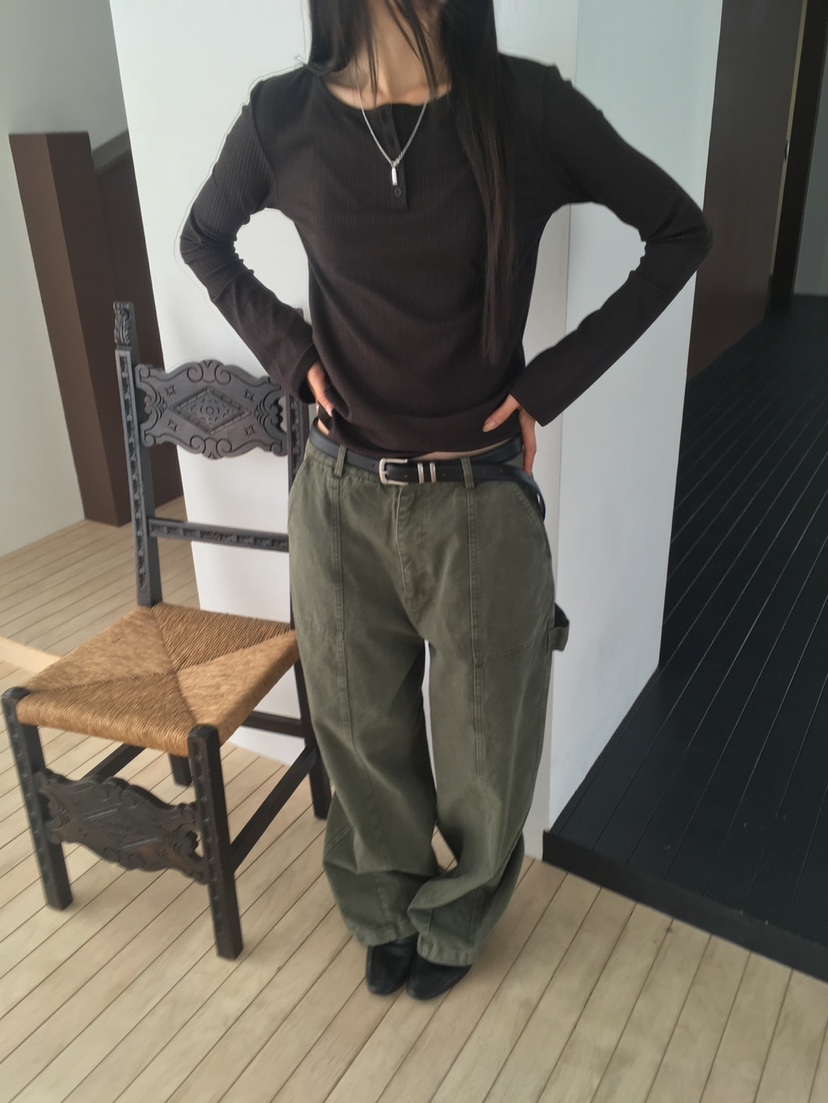 MINIMUZE韓國代購女士新款熱賣人氣休閑時尚推薦長袖T恤紐扣MINIMUZE長袖T恤