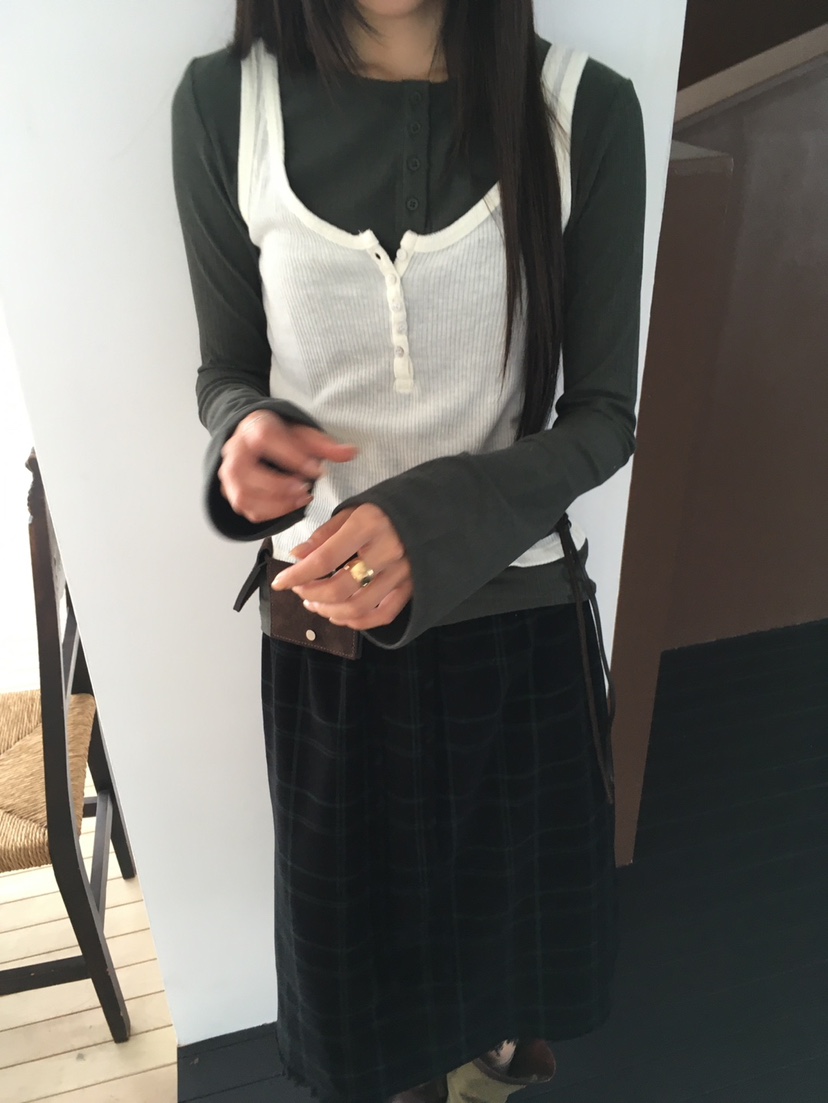 MINIMUZE韓國代購女士新款熱賣人氣休閑時尚推薦長袖T恤紐扣MINIMUZE長袖T恤