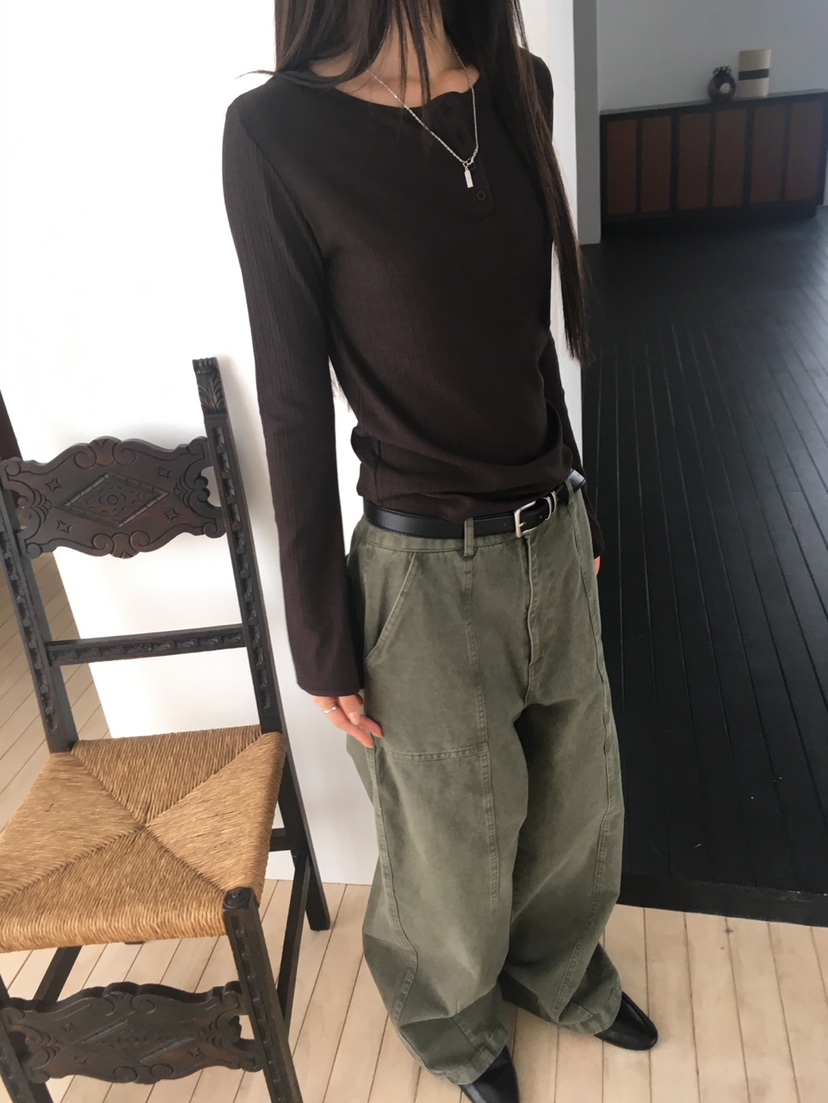 MINIMUZE韓國代購女士新款熱賣人氣休閑時尚推薦長袖T恤紐扣MINIMUZE長袖T恤