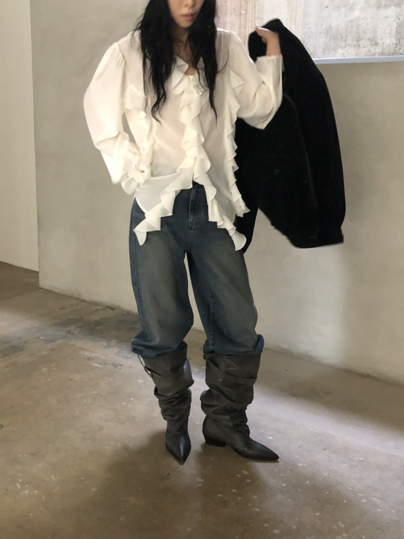 MOVENNE東大門代購女裝新款休閑時尚熱賣真品推薦襯衫蕾絲衫MOVENNE襯衫/蕾絲衫