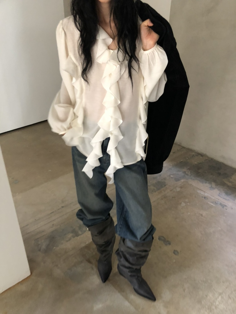 MOVENNE東大門代購女裝新款休閑時尚熱賣真品推薦襯衫蕾絲衫MOVENNE襯衫/蕾絲衫