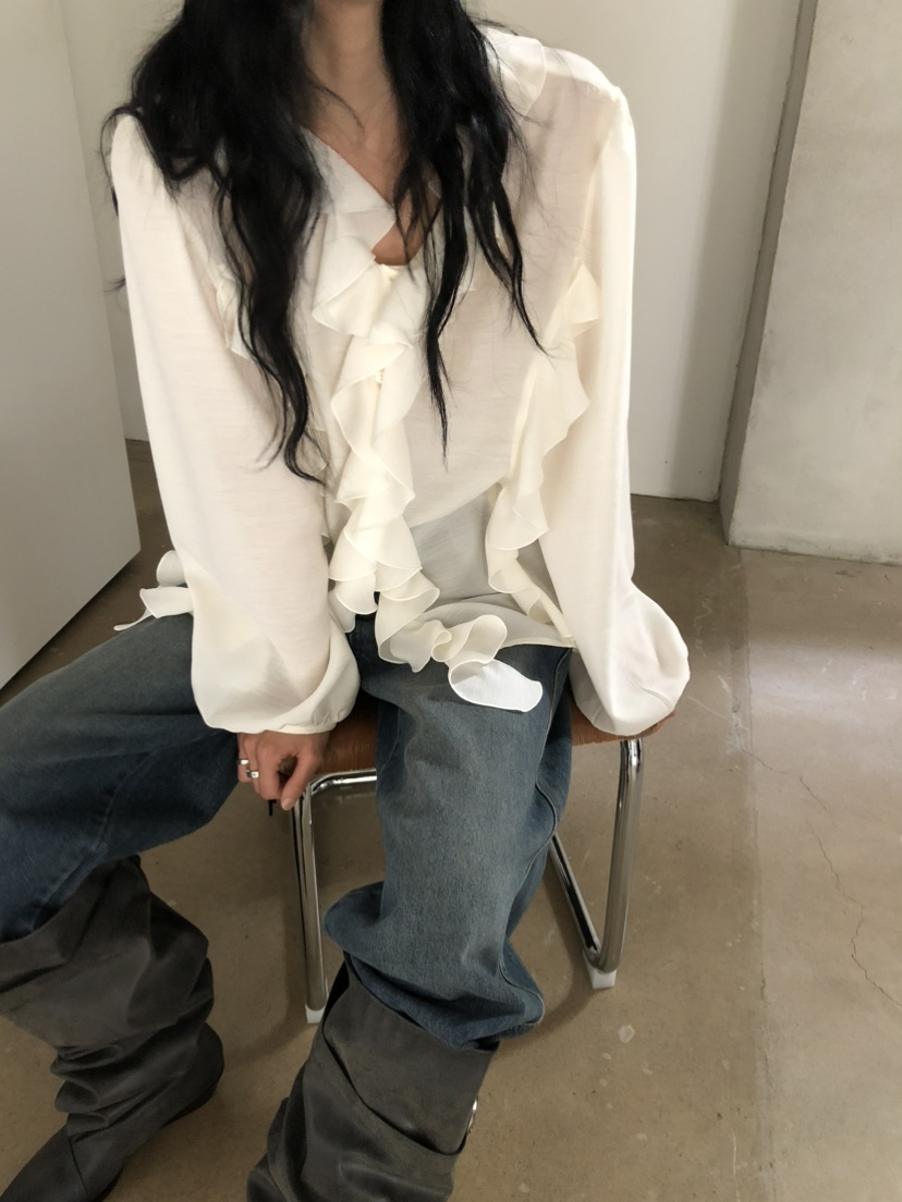 MOVENNE東大門代購女裝新款休閑時尚熱賣真品推薦襯衫蕾絲衫MOVENNE襯衫/蕾絲衫
