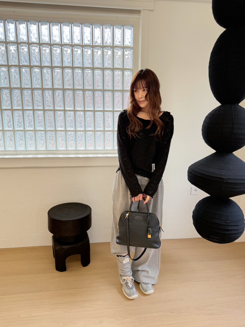 BOUTIQUE-L東大門實拍女士新款熱賣真品推薦長袖T恤褶邊BOUTIQUE-L長袖T恤
