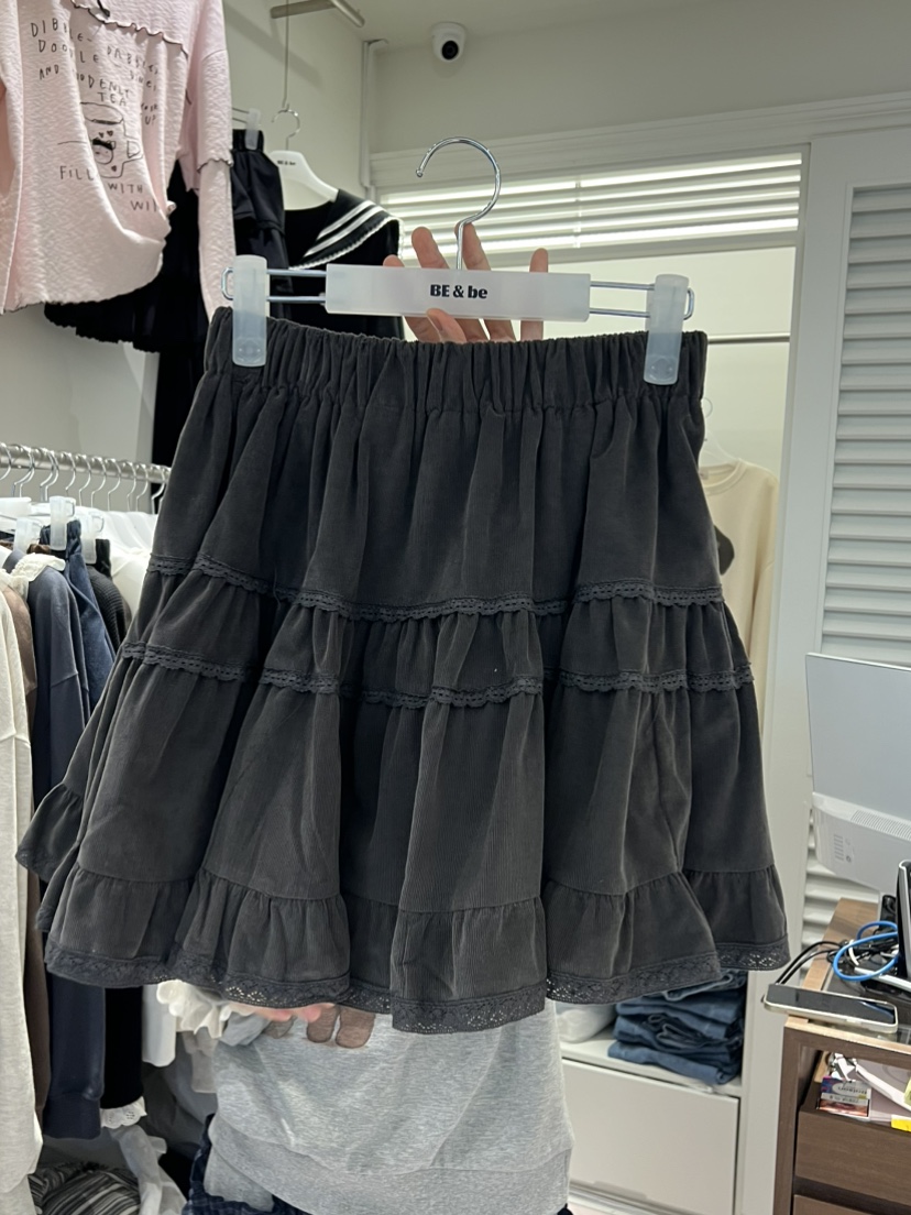BE&amp;BE東大門實拍女裝新品推薦休閑真品時尚短裙燈芯絨BE&be短裙圖色2