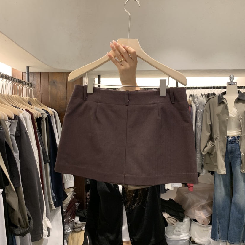 ONDA韓國代購女士新品休閑真品時尚人氣推薦熱賣短裙人字紋ONDA短裙