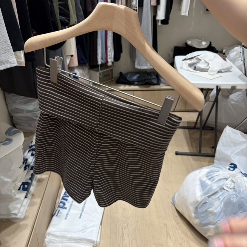 MONROE韓國代購女裝新品人氣時尚休閑真品熱賣推薦短褲條紋MONROE短褲