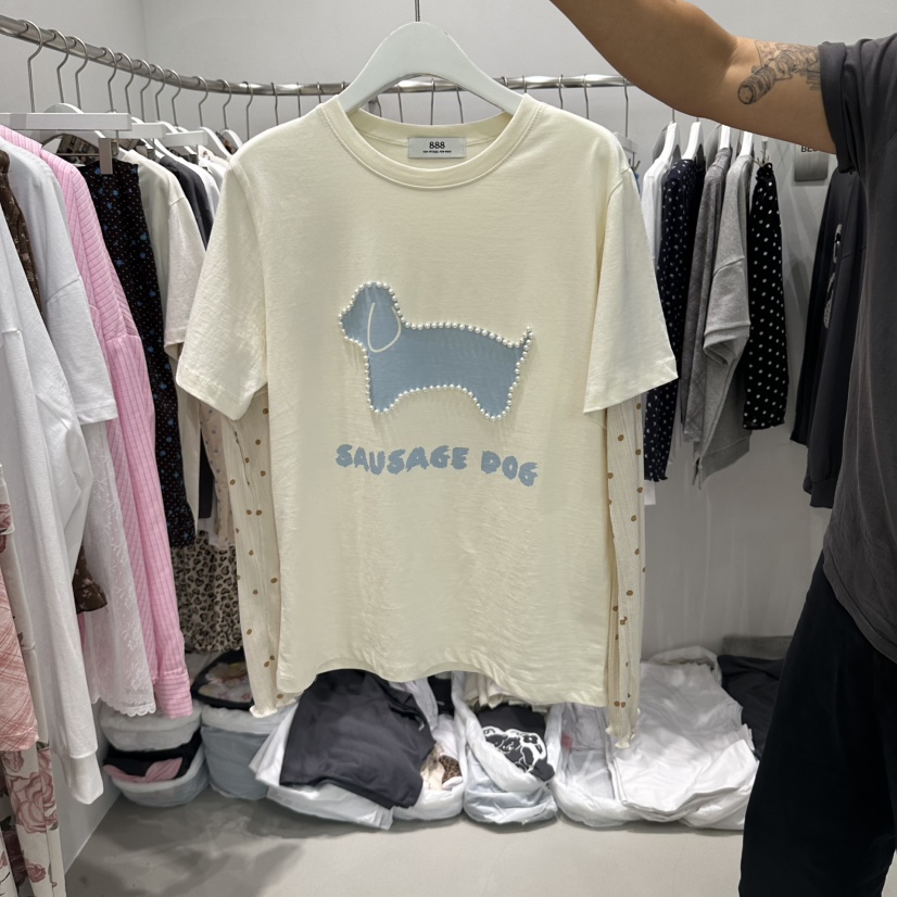 VINTAGE 888韓國代購女士新品真品人氣推薦休閑時尚熱賣T恤VINTAGE 888T恤圖色1