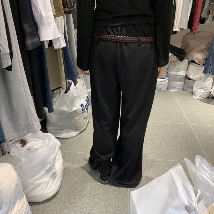 ONDA東大門實拍女士新品熱賣推薦人氣休閑褲不含腰帶雙層ONDA休閑褲
